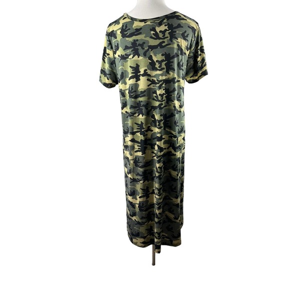 🦄 Lularoe Carly Dress Camouflage Camo Stretch Hi-Lo Short Sleeve Plus Size 3XL - Picture 5 of 8